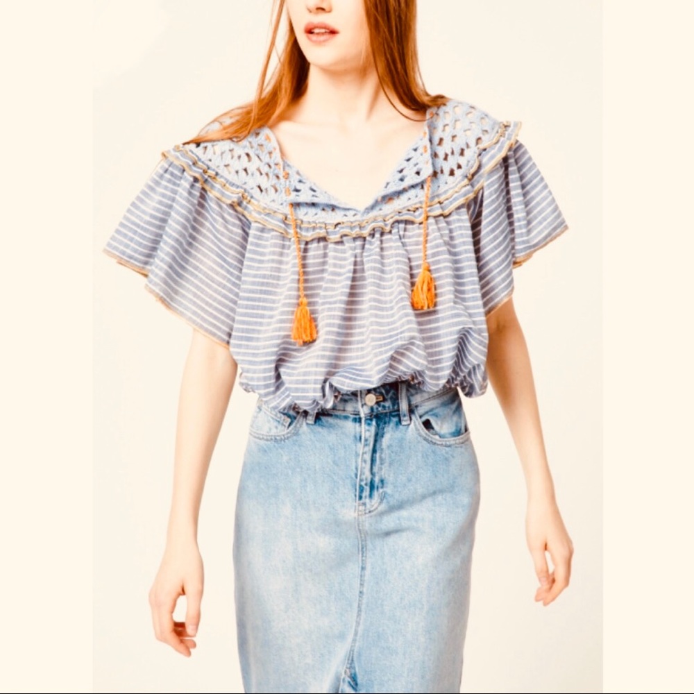 💙SOLD! Free People Allora Allora Blouse. - Picture 3 of 4